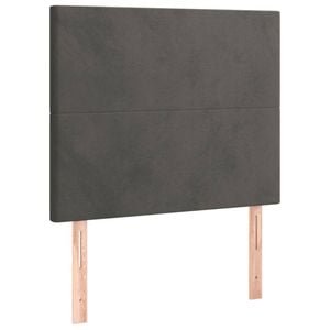 vidaXL Headboards Bedroom Furniture Bed Header 2 pcs Dark Grey 100 cm Velvet