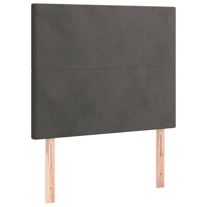 vidaXL Headboards Bedroom Furniture Bed Header 2 pcs Dark Grey 100 cm Velvet