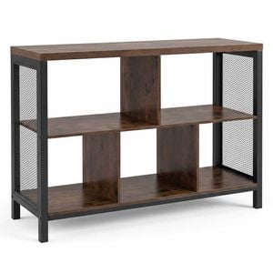 Costway 3tier Bookshelf Industrial Organizer 5cube Modern Anti-tip Kit