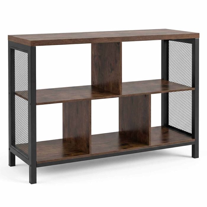 Costway 3tier Bookshelf Industrial Organizer 5cube Modern Anti-tip Kit