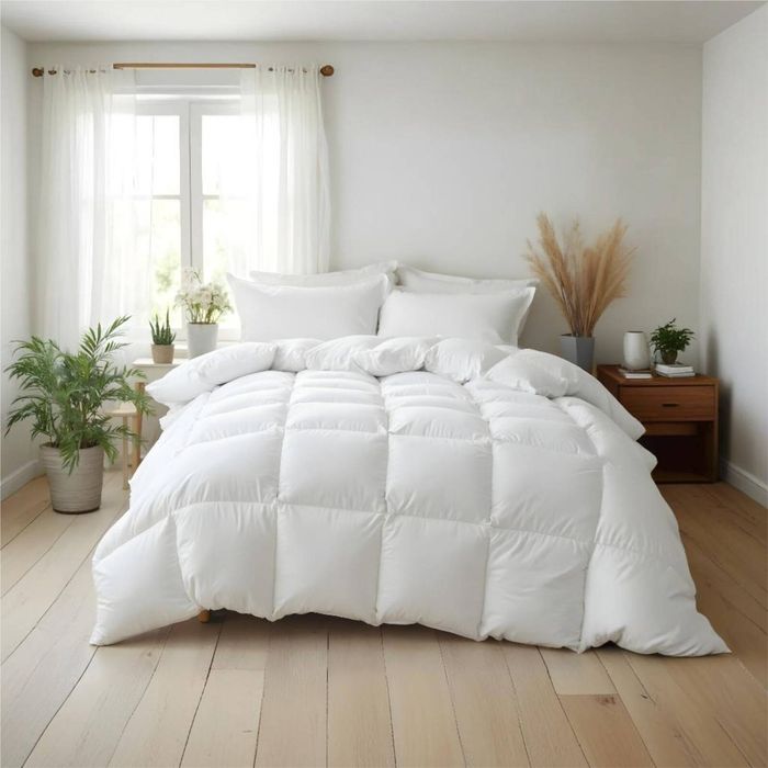 Royal Comfort 500GSM Plush Duck Feather Down Quilt - All Seasons White King