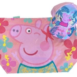 Peppa Pig Flower Kids Swimming Beach Bag 48cm Plus Baseball Cap Bundle