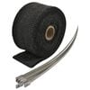 Exhaust Wrap 2" x 50', Fibreglass Black with Stainless Ties