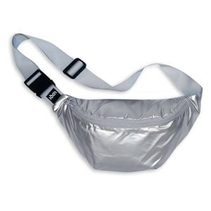 Loqi Metallic Silver Bumbag Silver 30x15x2cm