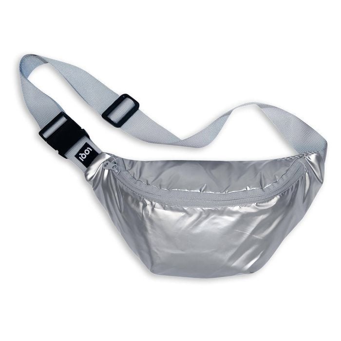 Loqi Metallic Silver Bumbag Silver 30x15x2cm