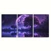 3pcs Large Purple Moon Modern Print 100% Australian Made 3 x 40x60cm (Metal Print)