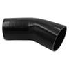 GASO 45 Degree Standard Elbow 4" (102mm) Silicone Hose Black