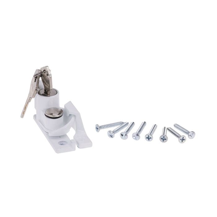 Whitco White Keyed Sash Lock