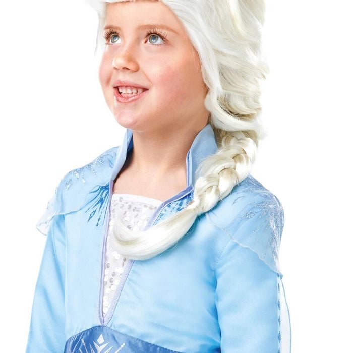 Disney Frozen 2 Elsa Wig Kids/Child White Blonde Braided Hair Dress Up Costume