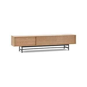 Arae 210cm 3 Door Natural Oak TV Entertainment Unit