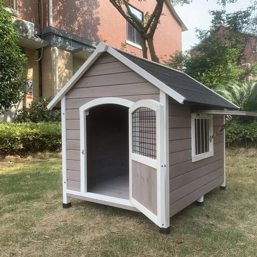 YES4PETS XL Timber Pet Dog Kennel House Puppy Wooden Timber Cabin With Door Bunnings Australia