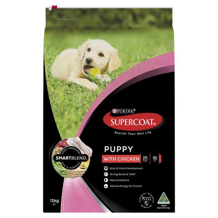Supercoat 12kg Chicken Puppy Dog Dry Food