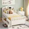Artiss Single Bed Frame With 2 Drawers Montessori Bed 2 Usb Port Led Light White