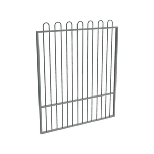 ProtectorAl 1201 - 1500 x 1800mm Monument Aluminium Garden Gate Loop Top With Mid Rail