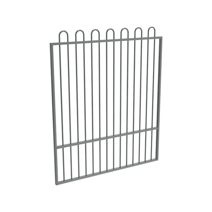 ProtectorAl 1201 - 1500 x 1800mm Monument Aluminium Garden Gate Loop Top With Mid Rail