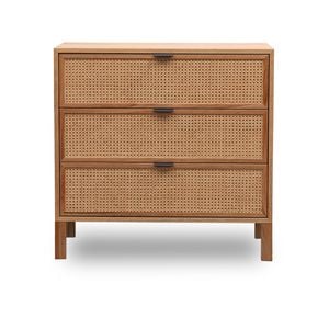 Junta Messmate And Natural Rattan 3 Drawer Tallboy