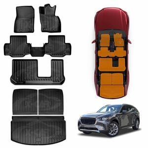 3D Car Floor Mats Boot Liner Set for Mazda CX-90 CX90 2023-Onwards Cargo Trunk Mat Luggage Tray
