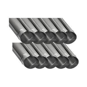 Deflecto 200mm x 610mm Galvanised Clip-Seam Pipe - 10 Pack