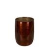 Belle Dannika Glass Flower Vase Large Round 25cm - Amber