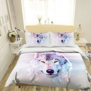 3D Painted Wolf 168 Bed Pillowcases Quilt Queen Size