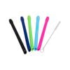 Appetito Set 5 Silicone Cocktail Straws + Cleaning Brush