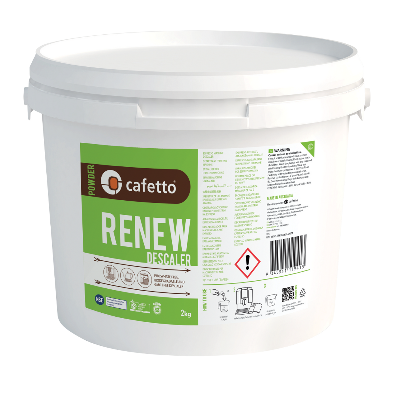 Cafetto Renew Coffee Machine Descaler 2kg Bunnings Australia