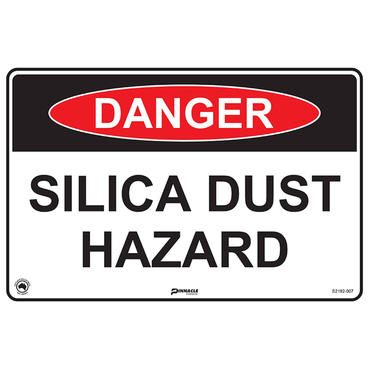 Pinnacle 300 x 200mm Metal Danger Silica Dust Hazard Sign - Bunnings ...