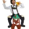 Oktoberfest Mens Piggyback Bearded Bavarian Costume - One Size