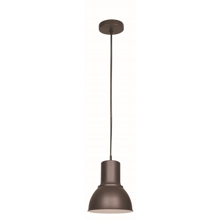 Brilliant Lighting 23cm Matte Charcoal Hugo Pendant Light