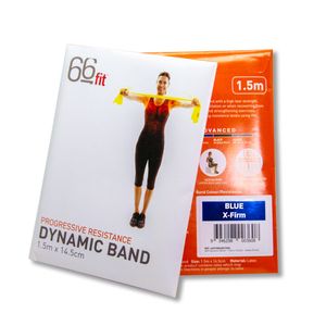 66fit Dynamic Exercise Resistance Band 1.5 Metre - Blue - X-Firm