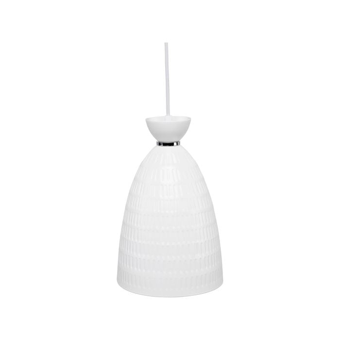 Brilliant 16cm White Minca Detailed Metal DIY Pendant Light