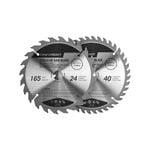 Craftright 165mm Circular Saw Blades - 2 Pack