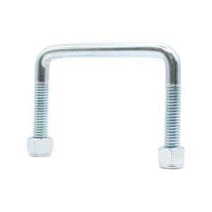 Sunrise U-bolts With Nyloc Nut 1/2" Zinc - 100mm Square, 75mm - Ub100s75z