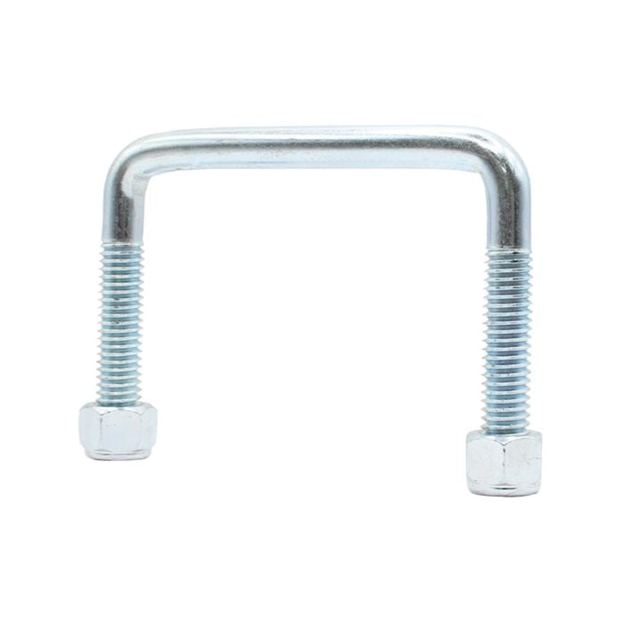 Sunrise U-bolts With Nyloc Nut 1/2" Zinc - 100mm Square, 75mm - Ub100s75z