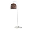 Oriel Lighting Jess Floor Lamp With White Base And Poppa Shade