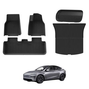 AUSGO 3D Injection Floor Mats & Boot Liner Set For Tesla Model Y Juniper 5-Seat 2025-Onwards Car Floor Liners Cargo Mat