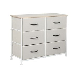 Levede 6 Chest of Drawers Storage Cabinet Beige