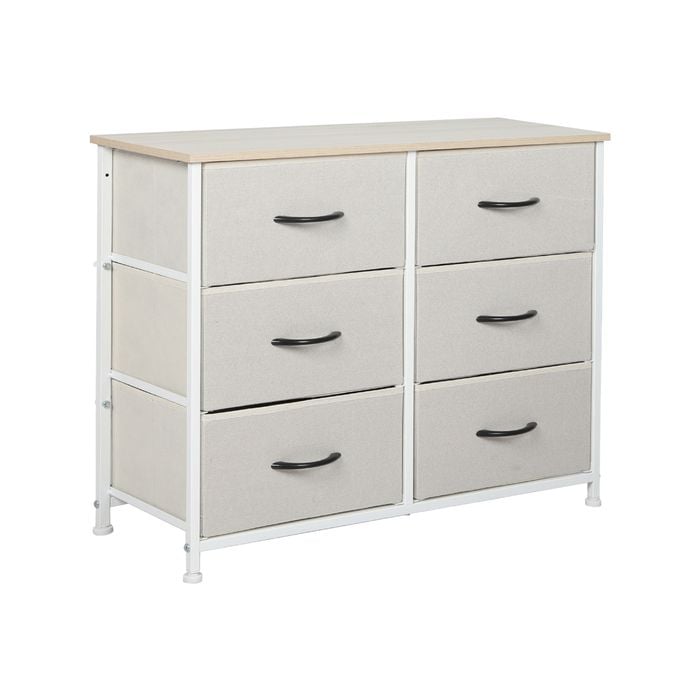 Levede 6 Chest of Drawers Storage Cabinet Beige