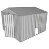Build-a-Shed 3.0 x 3.0 x 2.3m Gable Single Sliding Side Door Shed - Zinc