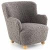 Costway Sherpa Sofa Comfy Armchair Upholstered Reading Chair Grey
