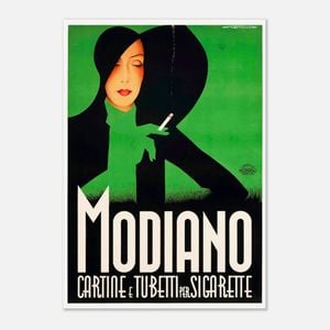 Galrie Modiano by Robert Bereny Vintage Art Deco Poster Elegant and Vibrant Wall Decor, Poster Only, A1 60 x 84cm (23 x 33inch)