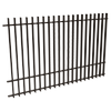 ProtectorAl 2400W x 1500H Satin Black Aluminium Radiator Pool Fence Panel with Mid Rail - Black