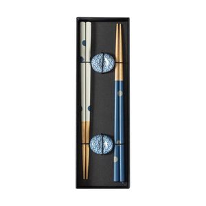 Omotenashi Living Komon Chopsticks & Chopstick Rests Set of 2