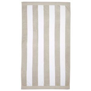 Bambury Classic Stripe Beach Towel - Pebble