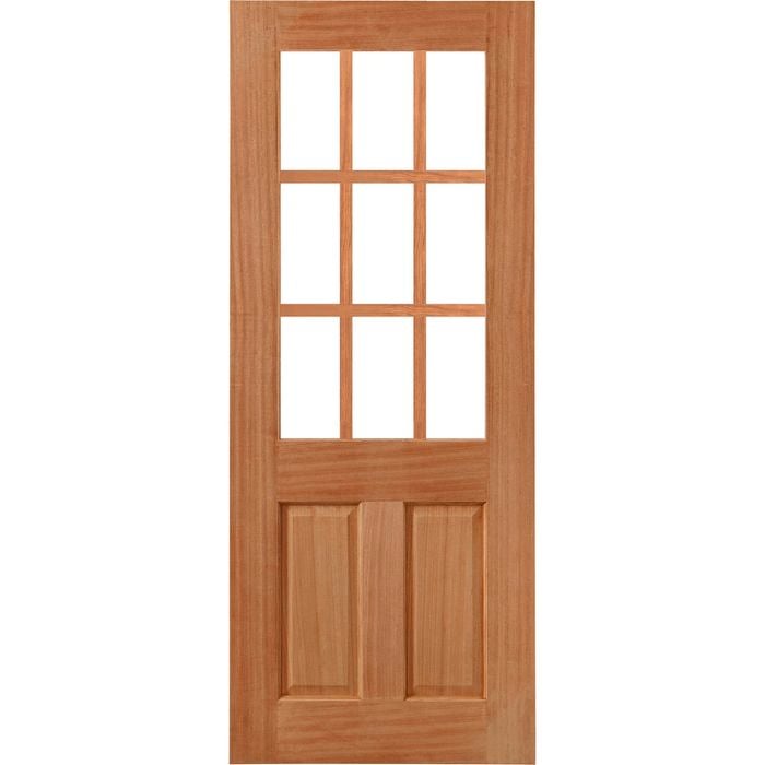 Woodcraft 2040 x 820 x 35mm Internal Door Half French Clear Glass