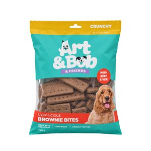 Art & Bob 750g Brownie With Beef Liver Bites Dog Treats