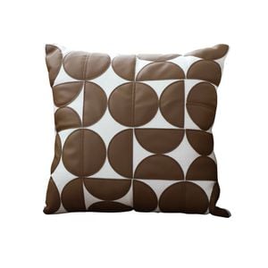 SOGA 45cm Brown Leather Throw Pillow – Square Cushion