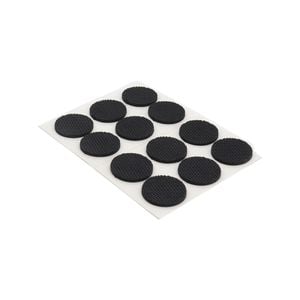 Surface Gard 19mm Black Round Foam Pad - 12 Piece