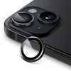 Metal Camera Lens Glass Individual Eagle Protector Cover - For Apple iPhone 14 / 14 Plus / 15 / 15 Plus (2pcs) - Black