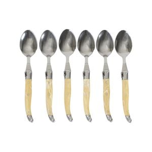 Laguiole Jean Neron 6pc. Coffee Spoon Set - Light Horn